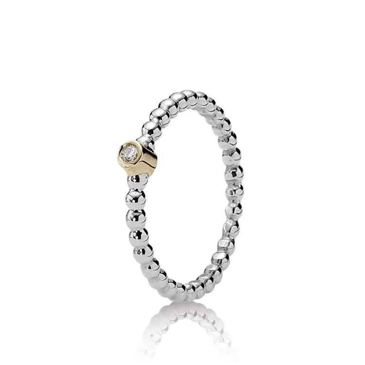 PANDORA Prstan Večerna zvezda, ki ga je mogoče zložiti, diamant - 190214D