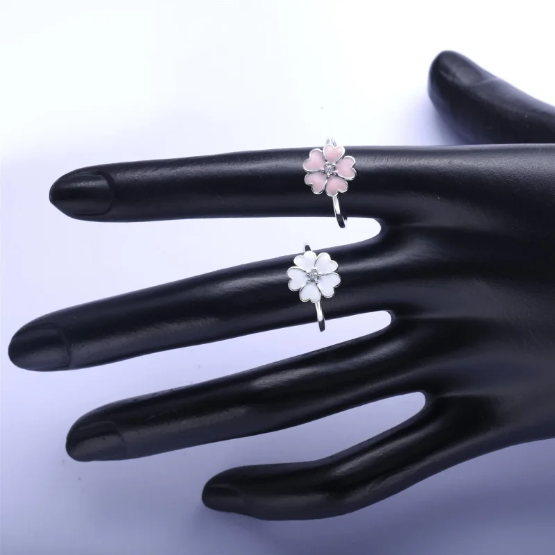 (slika za) PANDORA prstan z belim jegličem - 190931EN12 - Ogled 5