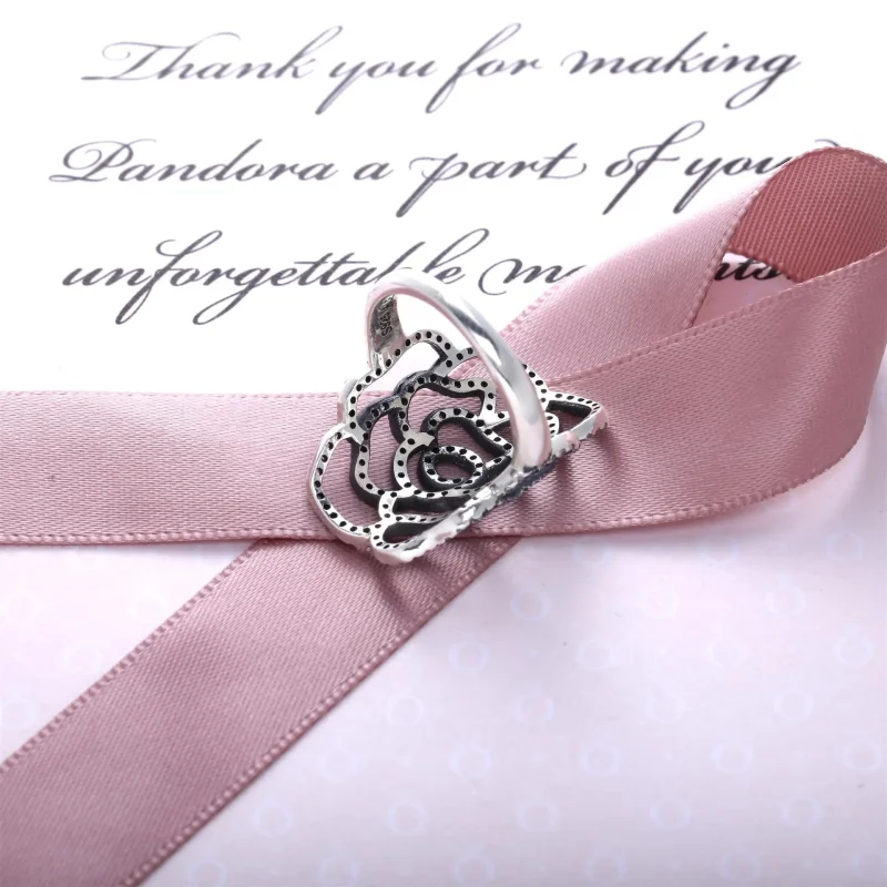 (slika za) PANDORA Prstan z lesketajočo se vrtnico, prozoren Cz - 190951CZ - Ogled 3