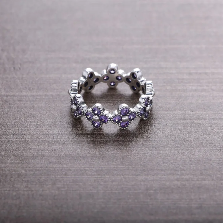 PANDORA Prstan z orientalskimi cvetovi - 191000CZ