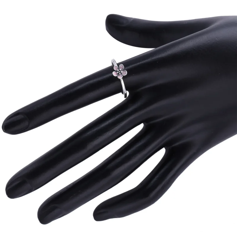 (slika za) PANDORA prstan z rožnatimi češnjevimi cvetovi - 190879EN40 - Ogled 4