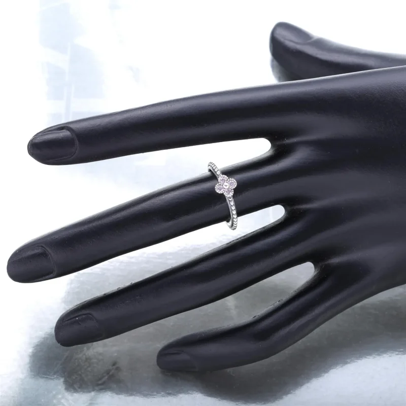 (slika za) PANDORA Rožnati prstan z orientalskimi cvetovi - 191001PCZ - Ogled 3