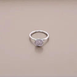 PANDORA Rose Garden zložljiv prstan, roza emajl - 190905EN40