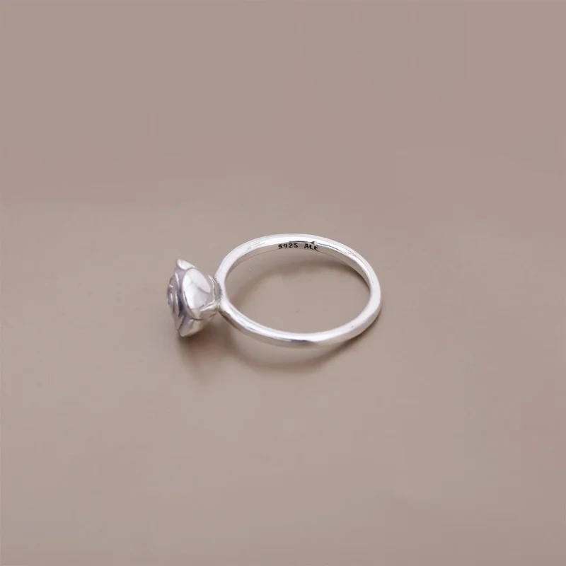 (slika za) PANDORA Rose Garden zložljiv prstan, roza emajl - 190905EN40 - Ogled 3