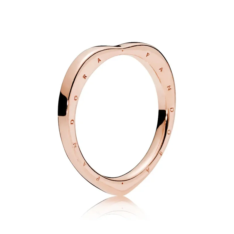 (slika za) PANDORA Signature Arcs of Love Ring, PANDORA Rose™ - 187379 - Slika izdelka