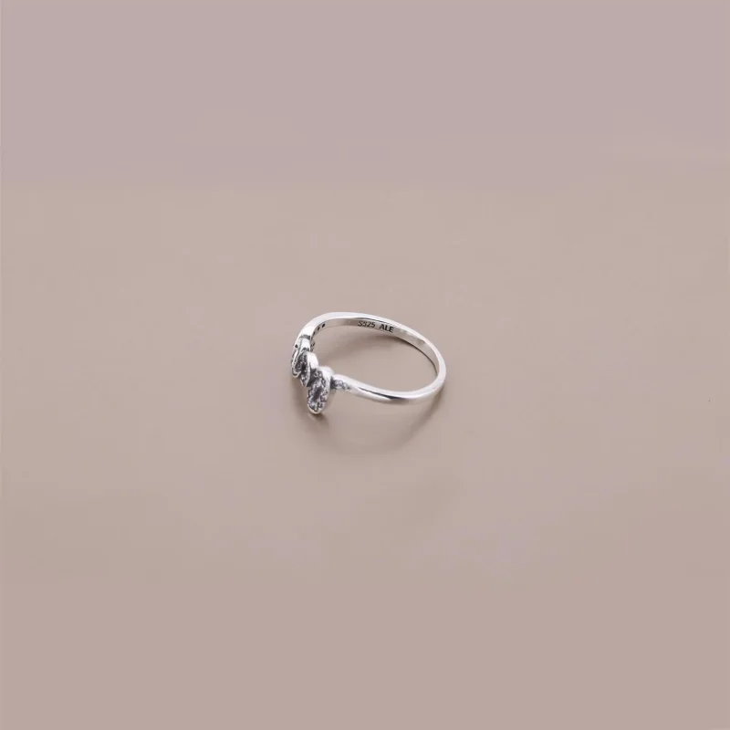 (slika za) PANDORA Signature of Love Ring, prozoren prstan CZ - 190928CZ - Ogled 3