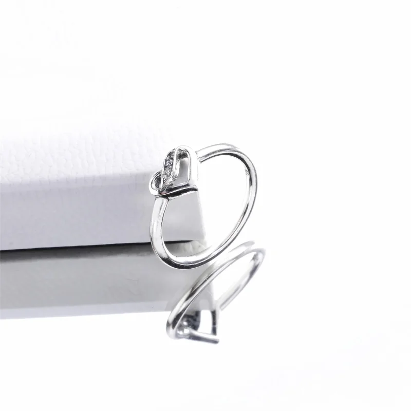 (slika za) PANDORA trakovi ljubezni, prozoren prstan CZ - 191022CZ - Ogled 3