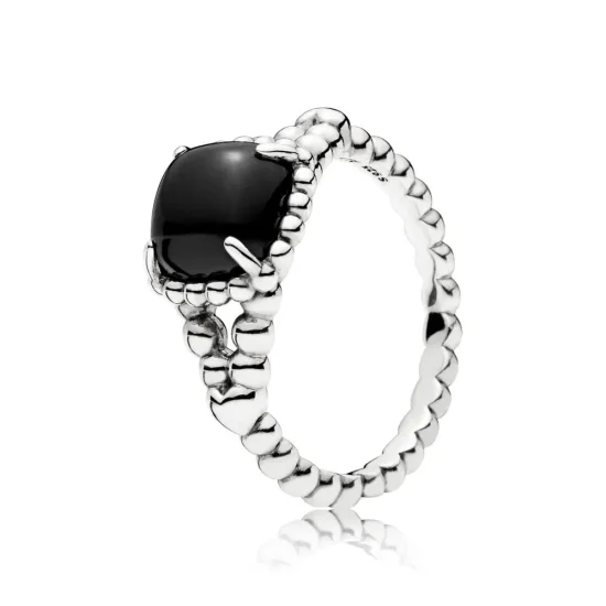 (slika za) PANDORA Vibrant Spirit Ring, črni kristal - 197188NCK