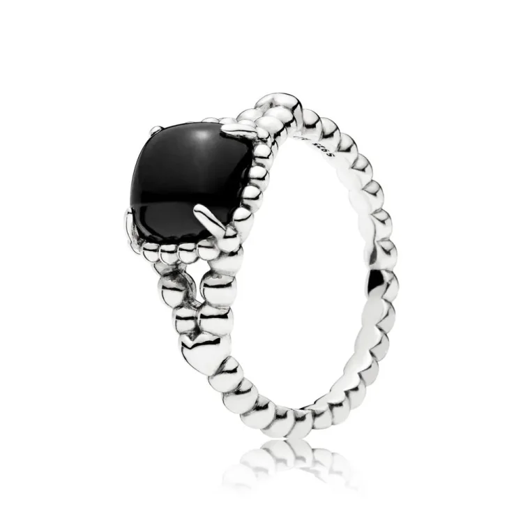 PANDORA Vibrant Spirit Ring, črni kristal - 197188NCK
