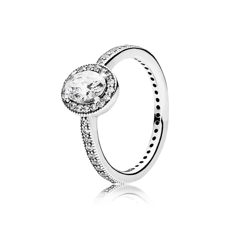 PANDORA Vintage Elegance s prozornim prstanom CZ - 191017CZ