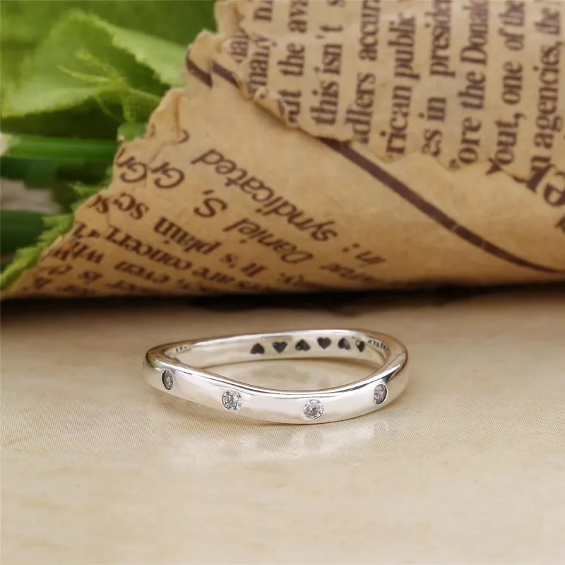 (slika za) PANDORA vrtinčasti obročki kapljic, prozoren CZ - 197113CZ - Ogled 4