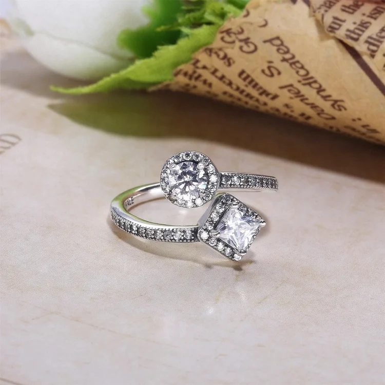 Prstan abstraktne elegance PANDORA - 191031CZ