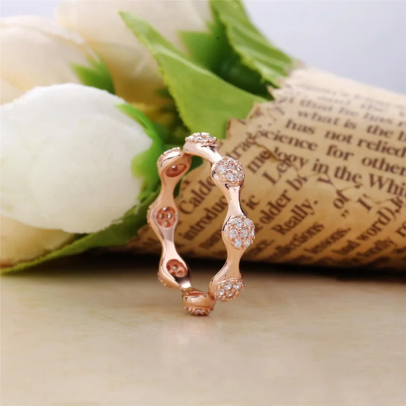 (slika za) Prstan Modern LovePods™, PANDORA Rose™ & Clear CZ - 187295CZ - Ogled 2