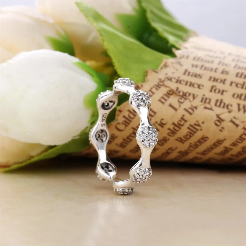 (slika za) Prstan Modern LovePods™, PANDORA Rose™ & Clear CZ - 187295CZ - Ogled 3
