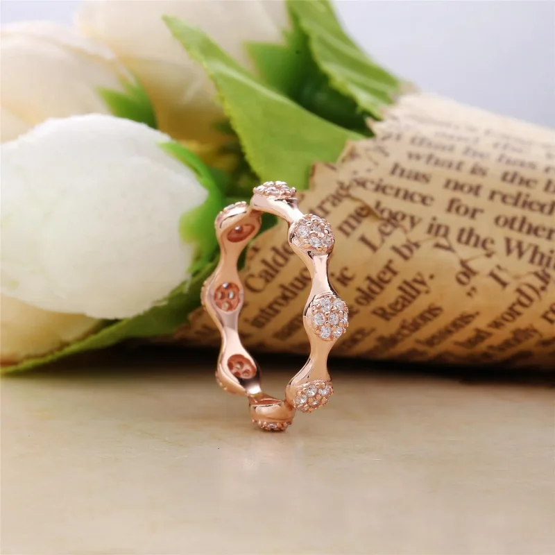 (slika za) Prstan Modern LovePods™, PANDORA Rose™ & Clear CZ - 187295CZ - Ogled 4
