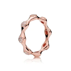 (slika za) Prstan Modern LovePods™, PANDORA Rose™ & Clear CZ - 187295CZ