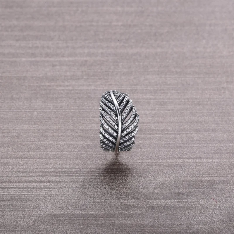 (slika za) Prstan PANDORA lahek kot pero, prozoren kubični cirkonij - 190886CZ - Ogled 2