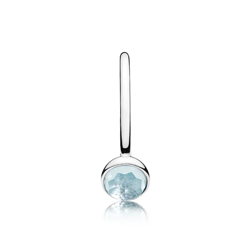 (slika za) Prstan PANDORA March Droplet Birthstone - 191012NAB - Ogled 4
