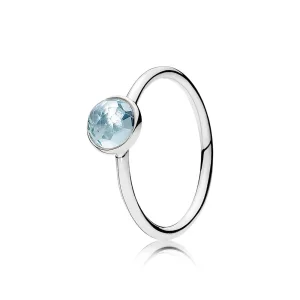 (slika za) Prstan PANDORA March Droplet Birthstone - 191012NAB