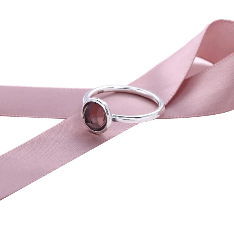 (slika za) Prstan PANDORA Poetic Droplet Pink CZ - 190982PCZ - Ogled 2