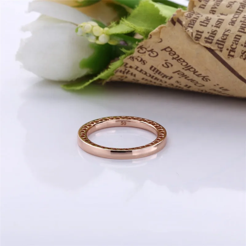 (slika za) Prstan PANDORA Rose™ Classic Hearts of PANDORA - 186237 - Ogled 3