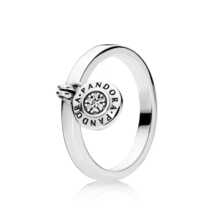 Prstan s podpisom PANDORA, prozoren CZ - 197400CZ