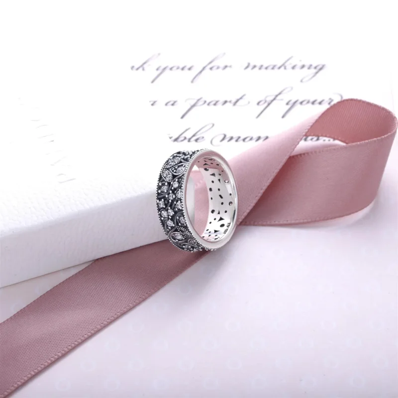 (slika za) Prstan z lesketajočimi listi PANDORA - 190965CZ - Ogled 3