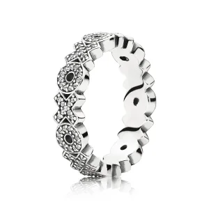 (slika za) Srebrni prstan PANDORA Xoxo s kubičnim cirkonijem - 190926CZ