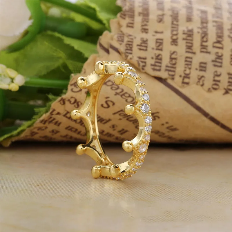 (slika za) Začaran prstan s krono, PANDORA Shine™ Clear CZ - 167119CZ - Ogled 2