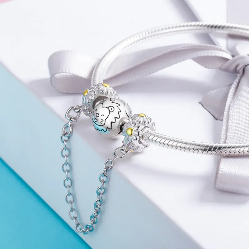 (slika za) Dvobarvna zaščitna veriga v stilu Pandora - SCC618 - Ogled 5