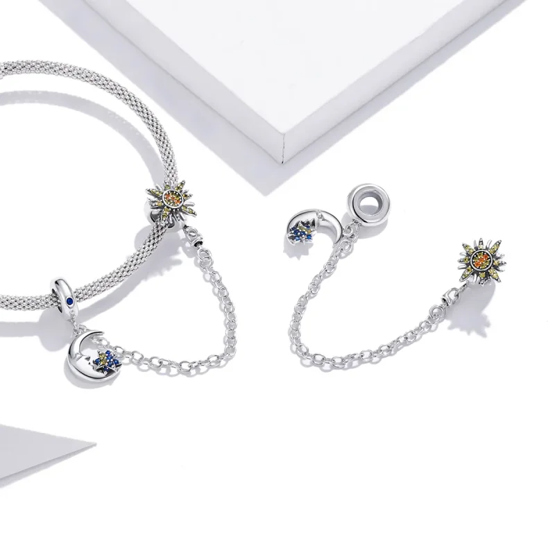 (slika za) Srebrna varnostna veriga celotnega vesolja v stilu Pandora - SCC1763 - Ogled 4