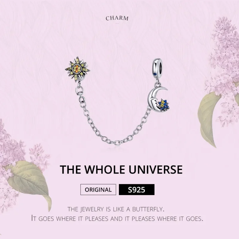 (slika za) Srebrna varnostna veriga celotnega vesolja v stilu Pandora - SCC1763 - Ogled 6