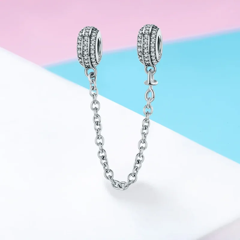 (slika za) Varnostna veriga Pandora Style Silver Pave - SCC812 - Ogled 2