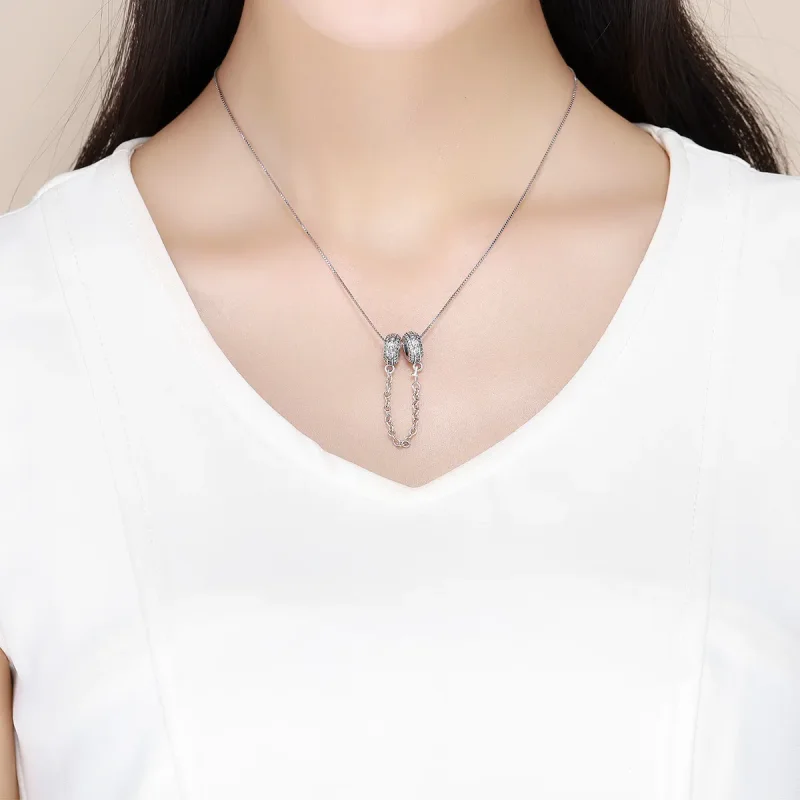 (slika za) Varnostna veriga Pandora Style Silver Pave - SCC812 - Ogled 5