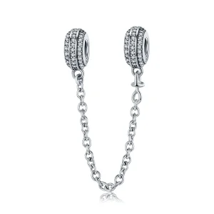 (slika za) Varnostna veriga Pandora Style Silver Pave - SCC812