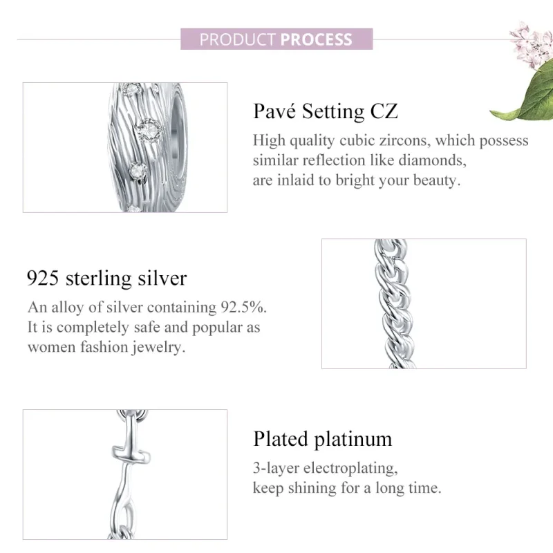 (slika za) Varnostna veriga z vodnimi valovi v slogu Pandora - SCC1577 - Ogled 8