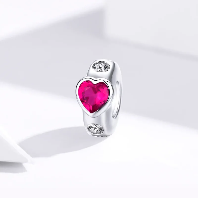 (slika za) Obesek Pandora Style Silver Bright Love Spacer Charm - BSC123 - Ogled 2
