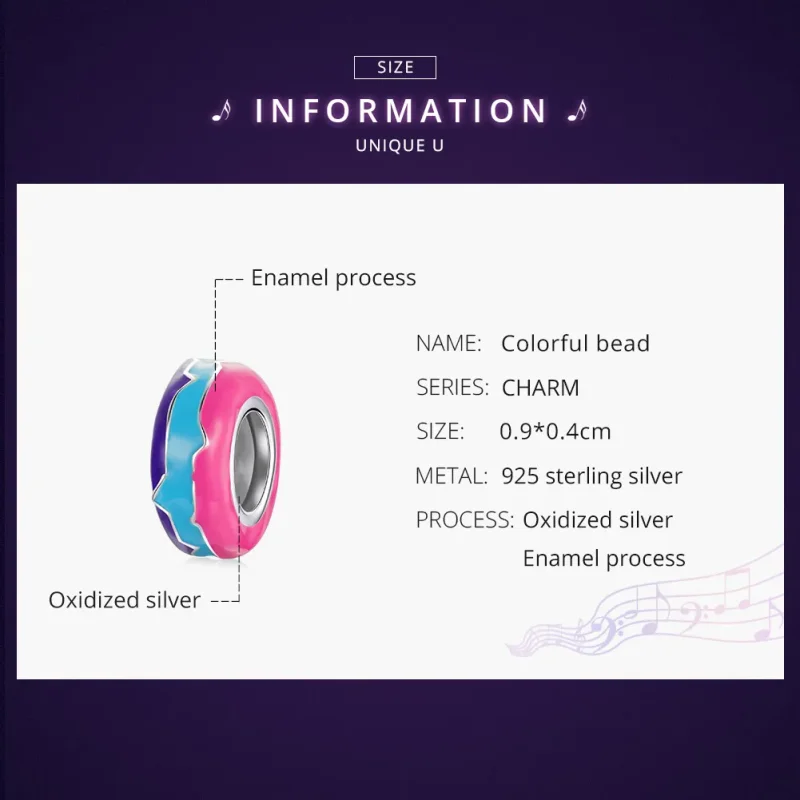 (slika za) Pandora Style Silver Cyberpunk - Distančni obesek z bleščečimi kroglicami - SCC1 - Ogled 6