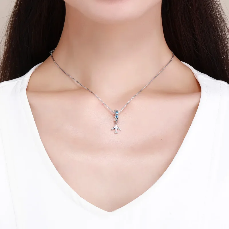 (slika za) Pandora Style Silver Dream of Traveling Spacer Charm - SCC882 - Ogled 5