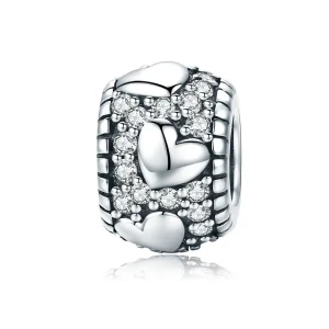 (slika za) Pandora Style Silver Shine In My Heart Distančnik Obesek - SCC798