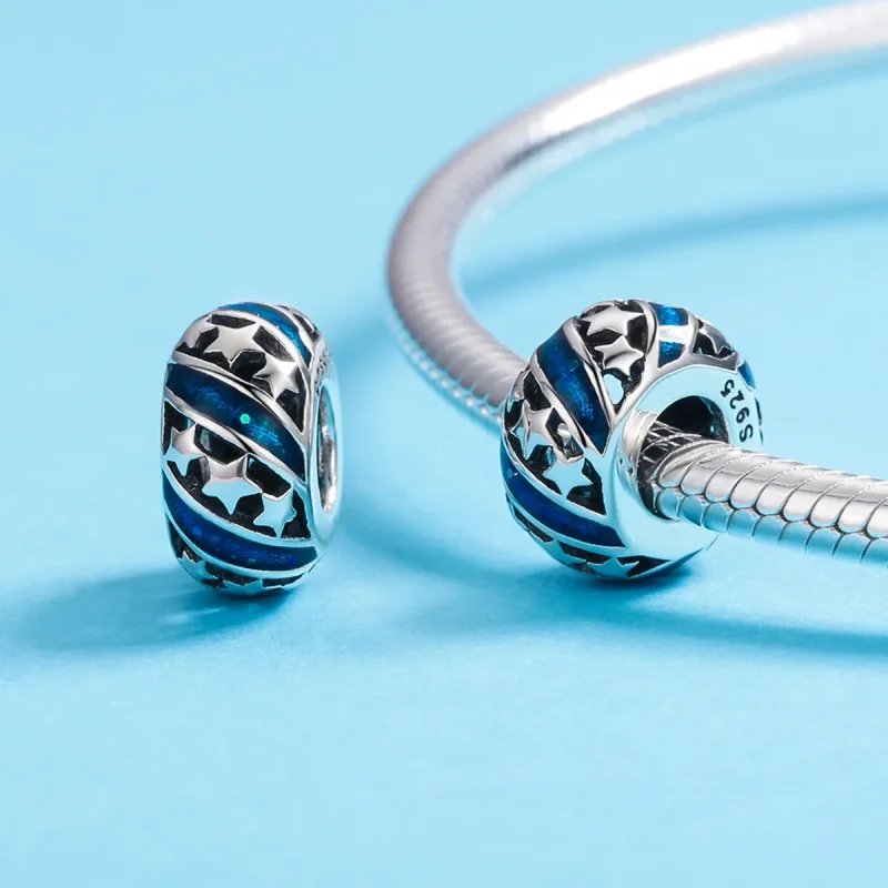 (slika za) Pandora Style Silver The Shining Star River Distančnik Obesek - SCC636 - Ogled 5