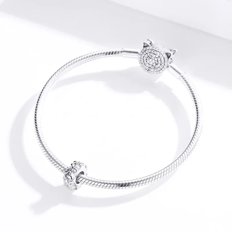 (slika za) Srebrni distančni obesek Pikapolonica v slogu Pandora - BSC112 - Ogled 2