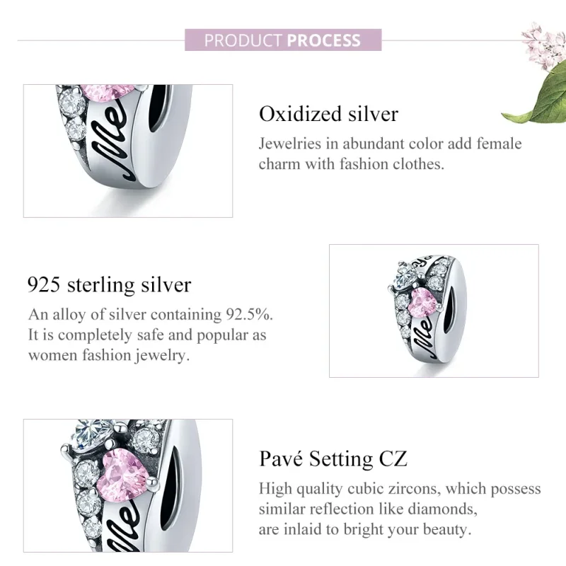 (slika za) Srebrni distančni obesek Sweet Heart Style Pandora - BSC283 - Ogled 8