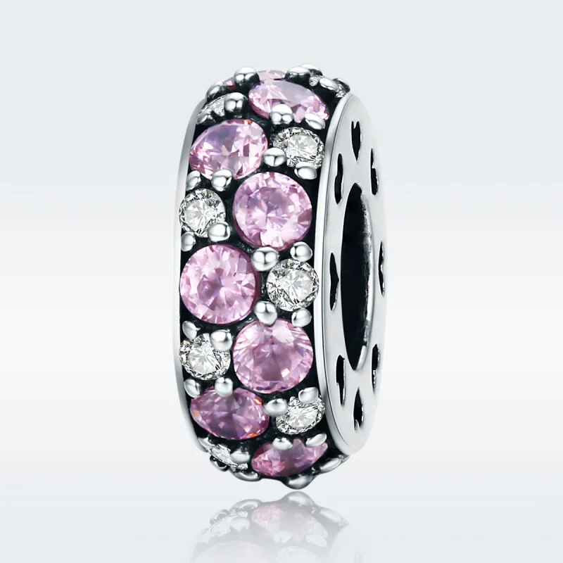 (slika za) Srebrni distančni obesek v obliki srca Pandora - SCC635 - Ogled 2