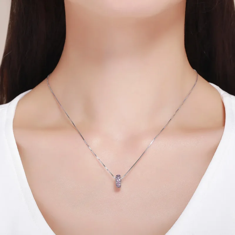 (slika za) Srebrni distančni obesek v obliki srca Pandora - SCC635 - Ogled 5