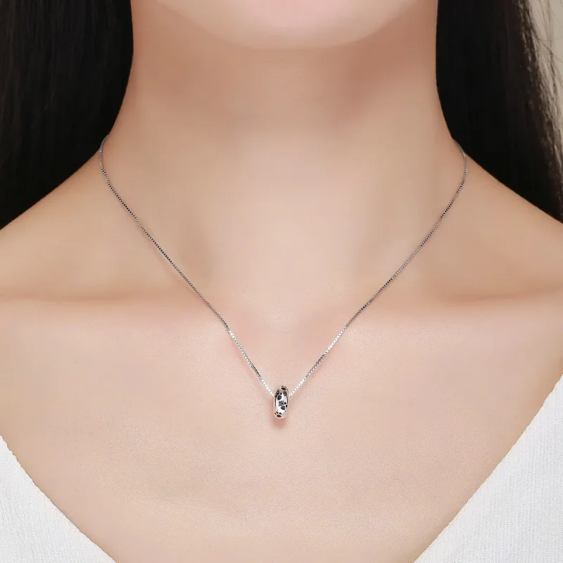 (slika za) Srebrni distančni obesek z odtisom hišnih ljubljenčkov v stilu Pandora - SCC594 - Ogled 6