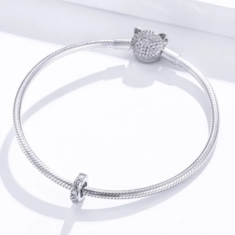 (slika za) Srebrni obesek z distančniki iz listov vinske trte v stilu Pandora - BSC142 - Ogled 3