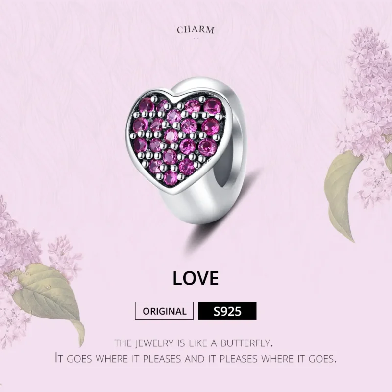 (slika za) Srebrni obesek za ljubezen v slogu Pandora - SCC1336 - Ogled 6