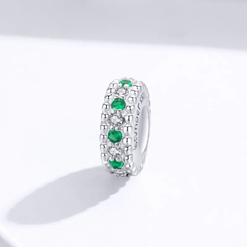 (slika za) Srebrni retro distančnik v slogu Pandora - BSC185 - Ogled 2