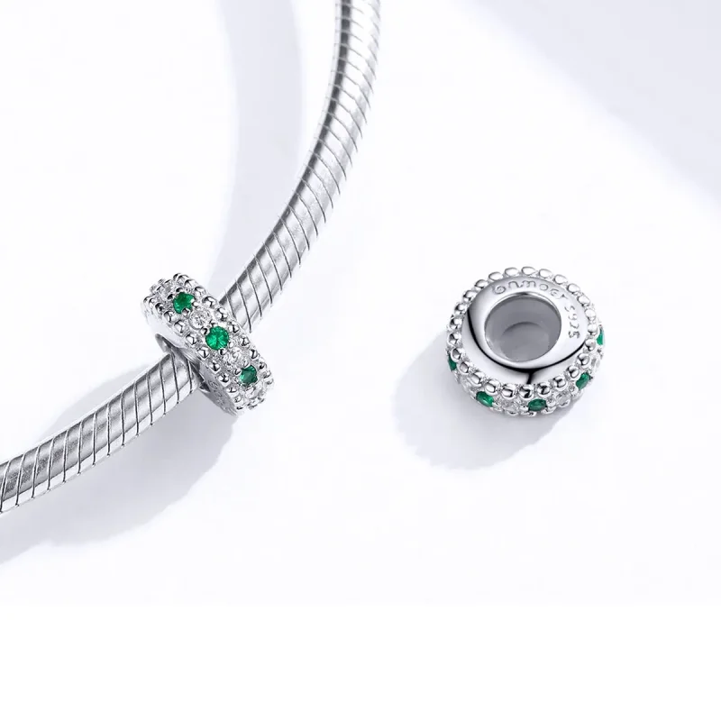 (slika za) Srebrni retro distančnik v slogu Pandora - BSC185 - Ogled 4